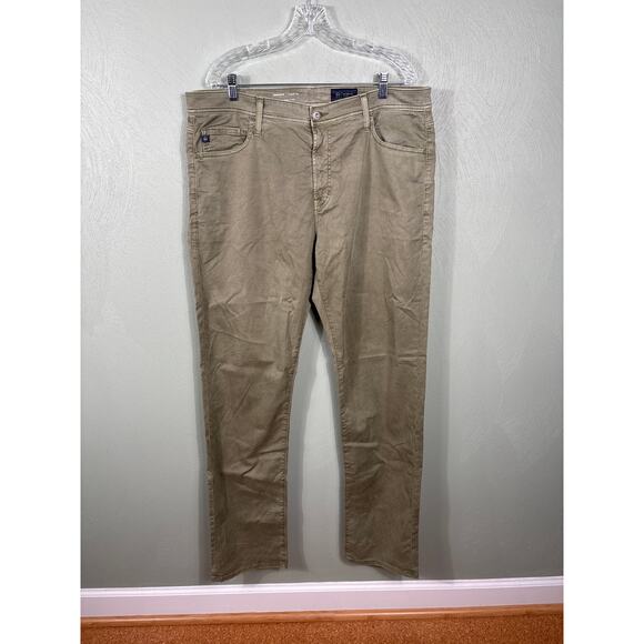 Adriano Goldschmied Graduate Pants Men's 38x34 Olive Green Tailored Leg Stretch - Picture 11 of 13